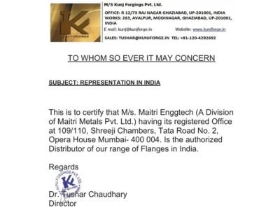 Kunj Forging Distributor